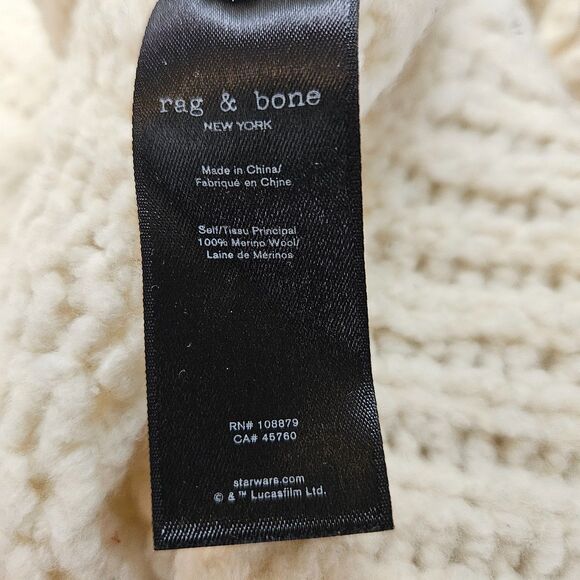 RAG & BONE x Star Wars Merino Wool Sweater Women's Small Limited Edition Cream - Picture 8 of 9